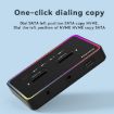 RGB NVME + SATA Blueendless M.2 Dual-Slot Hard Drive Base - 6