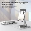 360 Degree Rotation Aluminum Alloy Desktop Phone Tablet Holder - Rose Gold - 2