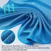 U Shape Cold Feeling Hooded Towel Beach Camping Fitness Sun Protection - 3