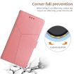 T-Mobile REVVL 7 5G Pink Flip Leather Phone Case - Y-shaped Pattern - 6