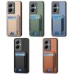 Vivo X100 Pro 5G Carbon Fiber Wallet Stand Case - Blue - 6