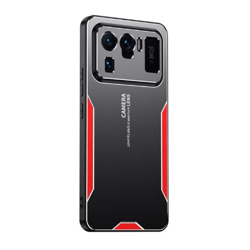 Xiaomi Mi 11 Ultra Blade Series TPU Hybrid Metal Phone Case - Red - 1