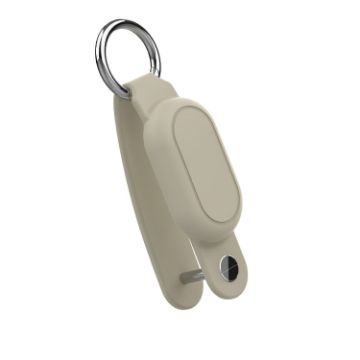 Samsung Galaxy SmartTag2 Tracker Case Keychain with Key Ring - Starlight - 1