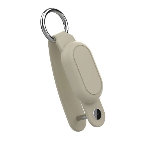 Samsung Galaxy SmartTag2 Tracker Case Keychain with Key Ring - Starlight - 1