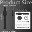 Samsung Galaxy SmartTag2 Tracker Case Keychain with Key Ring - Starlight - 5