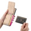 Vivo S16/V27 Carbon Fiber Wallet Stand Phone Case - Khaki - 4