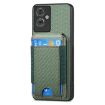 OPPO Find X5 Pro Carbon Fiber Wallet Stand Phone Case - Green - 2