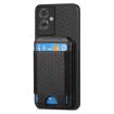 OPPO A53/A53S Carbon Fiber Wallet Stand Phone Case - Black - 2