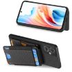 OPPO A53/A53S Carbon Fiber Wallet Stand Phone Case - Black - 5