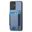OPPO A53/A53S Carbon Fiber Wallet Stand Phone Case - Blue - 2