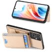 OPPO A72 5G Carbon Fiber Wallet Stand Phone Case - Khaki - 5