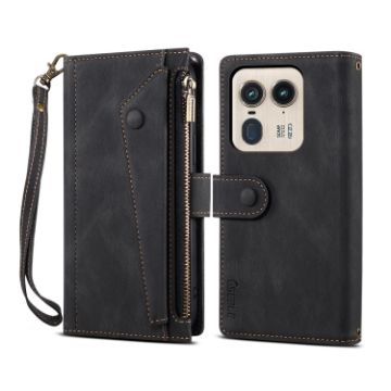 Motorola Edge 50 Ultra ESEBLE Retro Frosted RFID Leather Phone Case - 1