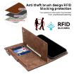 Motorola Moto G85 Retro Frosted Leather Phone Case - Brown - 5