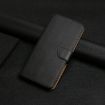 Motorola Moto E14 Genuine Leather Flip Phone Case - Black - 2