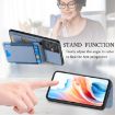 OPPO A52/A72/A92 Blue Carbon Fiber Wallet Stand Phone Case - 6