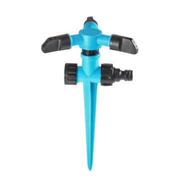 Automatic Rotating Plastic Ground Sprinkler - Sky Blue - 1