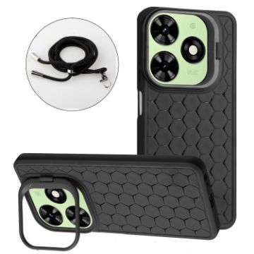 Infinix Smart 8 Black TPU Phone Case with Lanyard - 1