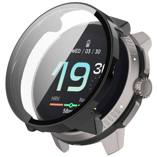 Suunto Race PC Watch Protective Case + Tempered Glass Film - Black - 1
