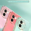 Vivo V30E XINLI Straight 6D Plating Gold Edge TPU Phone Case - Celestial Blue - 3