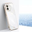 Vivo V30E XINLI 6D Plating Gold Edge TPU Phone Case - White - 1