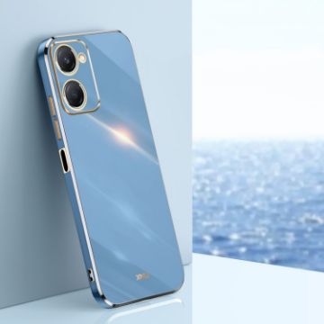 Vivo Y18 XINLI 6D Plating Gold Edge TPU Phone Case - Celestial Blue - 1