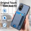 Realme 8 5G Carbon Fiber Wallet Stand Case - Blue - 4
