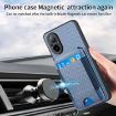 Realme 8 5G Carbon Fiber Wallet Stand Case - Blue - 5