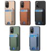 Realme GT Master Carbon Fiber Wallet Stand Phone Case - Blue - 6