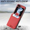 Samsung Galaxy Z Flip6 Red Leather Ring Wallet Phone Case - 6