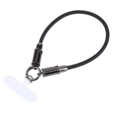 USB-C to Type-C Data Cable Lanyard, 30cm - Black Braid - 1