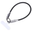 USB-C to 8 Pin Data Cable Lanyard, 30cm - Black Silicone - 1