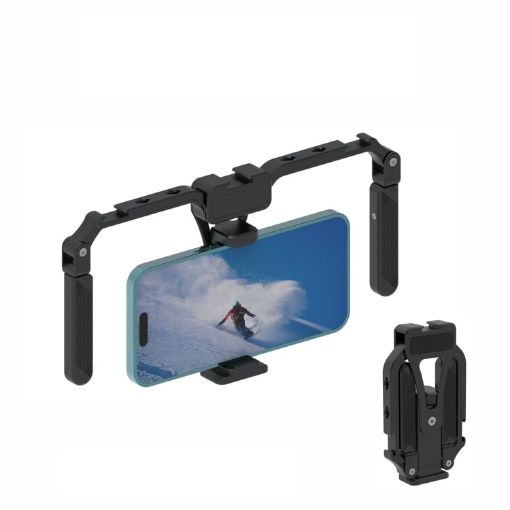 Universal Mobile Phone Gimbal Handle Stabilizer Aluminum Alloy Cage - 1
