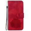 Red LG Velvet/Velvet 5G/G9 Lotus Embossed Leather Phone Case - 2
