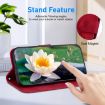 Red LG Velvet/Velvet 5G/G9 Lotus Embossed Leather Phone Case - 5