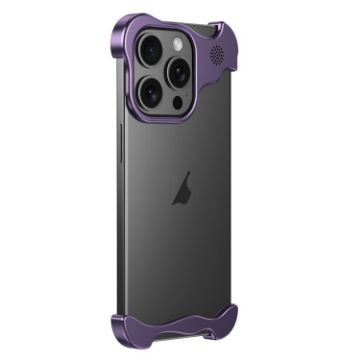 iPhone 12 Pro Max Purple Aromatherapy Alloy Frameless Phone Case - 1