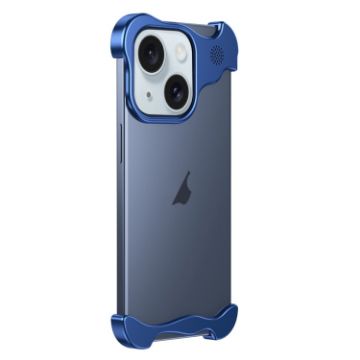 iPhone 15 Plus Blue Aromatherapy Alloy Frameless Phone Case - 1