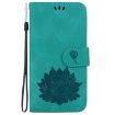 Nokia XR21 Lotus Embossed Leather Phone Case - Green - 2