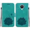 Green Lotus Embossed Leather Case for Nokia G10/G20 - 1