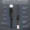 USB-C to USB3.0 Printer Extension Cable, 1m - Black - 4