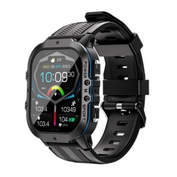 LEMFO C26 1.96" Sport Smart Watch - Bluetooth Call/Message/Heart Rate/Blood Pressure - Blue - 1