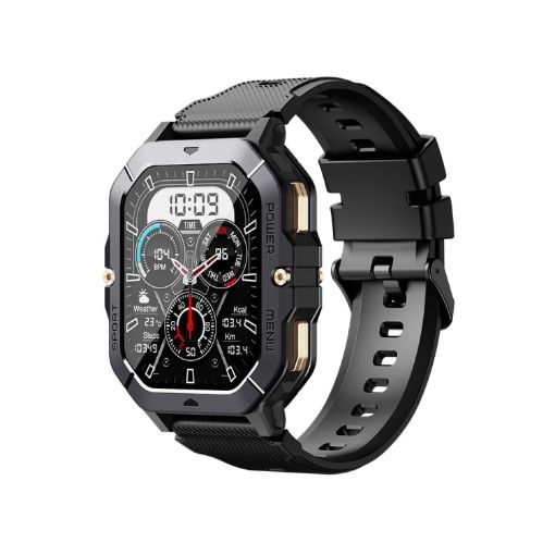 LEMFO C28 Sport Smart Watch, Bluetooth Call, Sleep Monitor - Black - 1