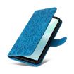 Sony Xperia 10 VI Blue Leather Phone Case - Embossed Sunflower - 6