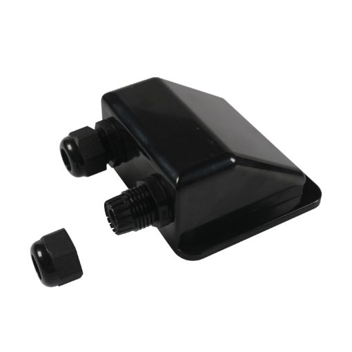 RV Sealed Waterproof Solar Cable Entry Gland Box - Black - 1