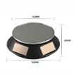 14cm Solar Spinning Display Stand with LED Light - Black Transparent - 3