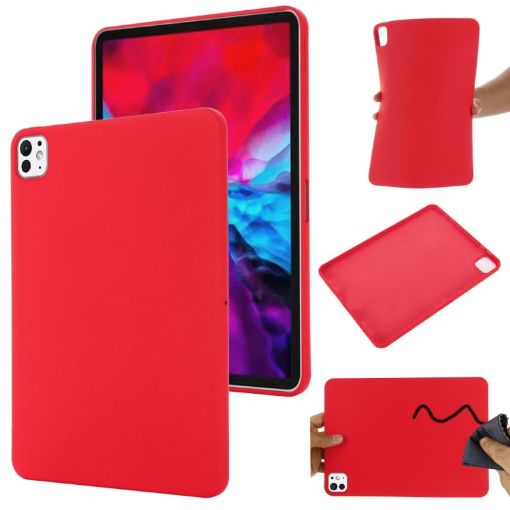Red iPad Pro 13 2024 Liquid Silicone Shockproof Tablet Case - 1