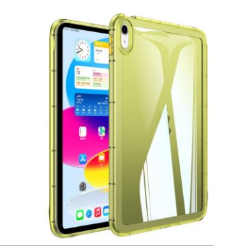 Clear Acrylic Hybrid TPU Tablet Case for iPad 10th Gen 10.9 2022 (Yellow) - 1