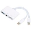 NK-109Pro USB-C/Type-C+8 Pin to USB+3.5mm Audio Adapter - 1