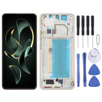 Xiaomi 13T AMOLED LCD Screen Digitizer Assembly with Frame - Gold - 1