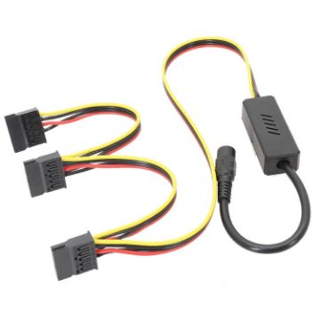 Adapter DC 5.5 x 2.5mm To Hard Disk Power Supply Cable - One To Three SATA - 1