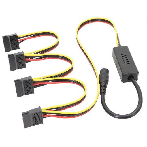 Adapter DC 5.5 x 2.5mm To SATA Power Cable - One To Four Adapter - 1